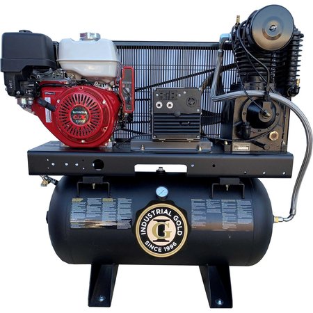 INDUSTRIAL GOLD 30Gal. Horiz., 19Cfm@175Psi 5000W Generator, 110V/240V, Ci13Geh30-Gen CI13GEH30-GEN